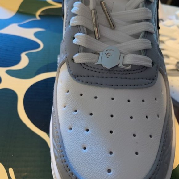 Bape Courtsta Shoes Grey, White, Black Men\'s Shoes size 10.5 Bapesta wit… main image 11